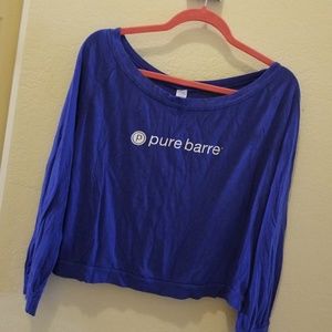 Pure barre cropped long sleeve tee